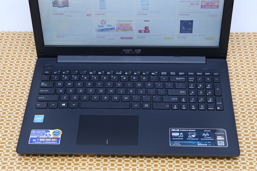 Laptop Asus x553 chip n2830 ram 4g ssd 120g